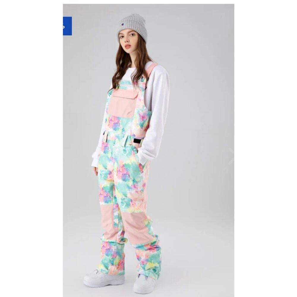 Searipe $280 MSRP Women’s Waterproof Bibs snowboard Ski pants size XS Pink Dd